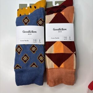 Goodfellow & Co Men's Crew Socks - bundle of 4 (two 2-packs) shoe size 7-12